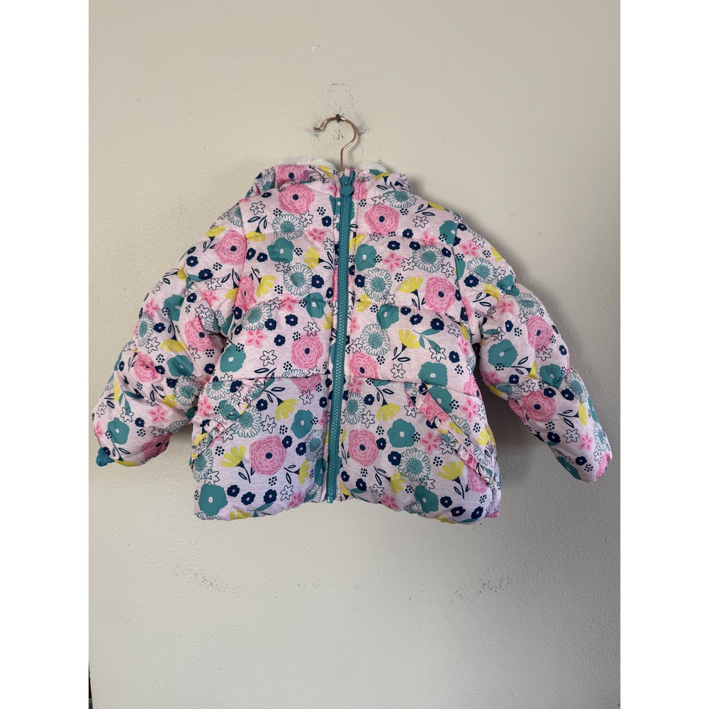 Carter's Just One You Floral Toddler Puffer Jacket 2T Pink